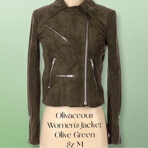 Olivaceous Suede Olive Green Jacket